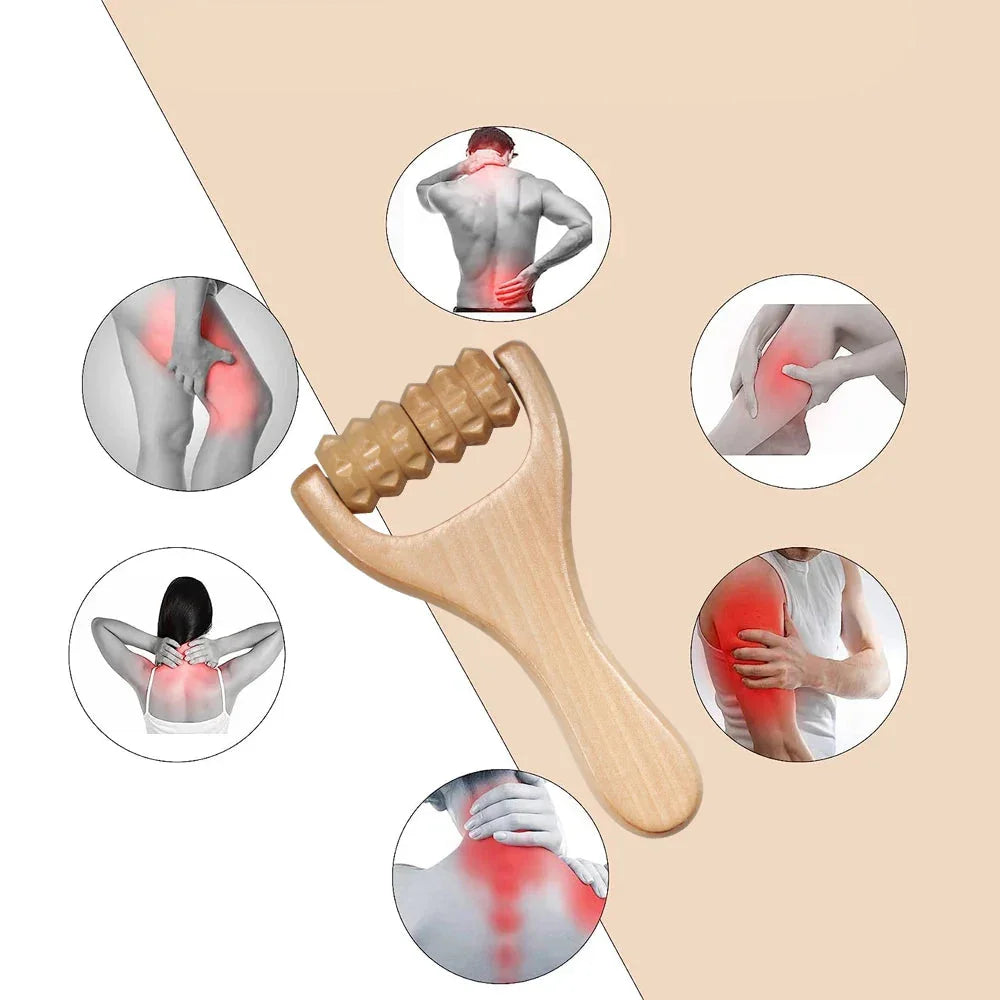 Rouleaux Massage Bois Anti-Cellulite & Drainage