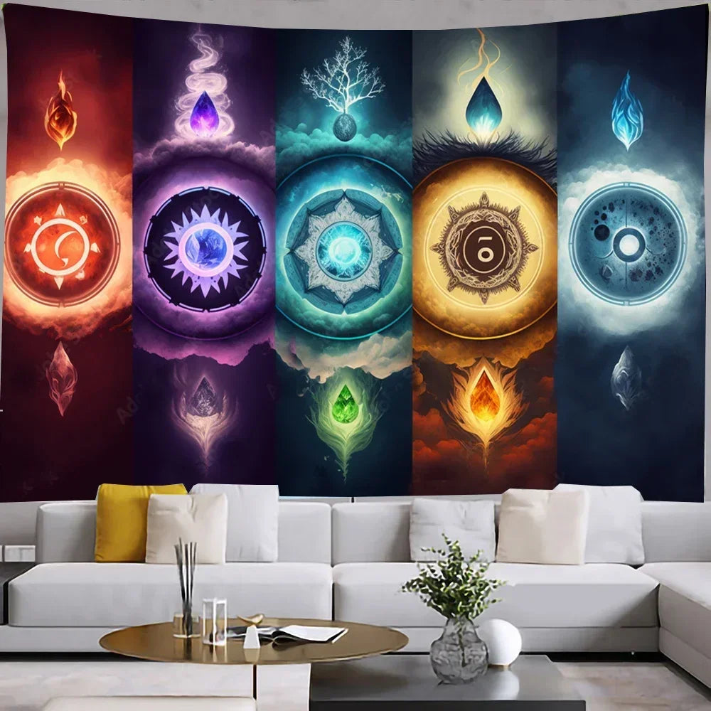 Décoration murale Bouddha spirituel coloré