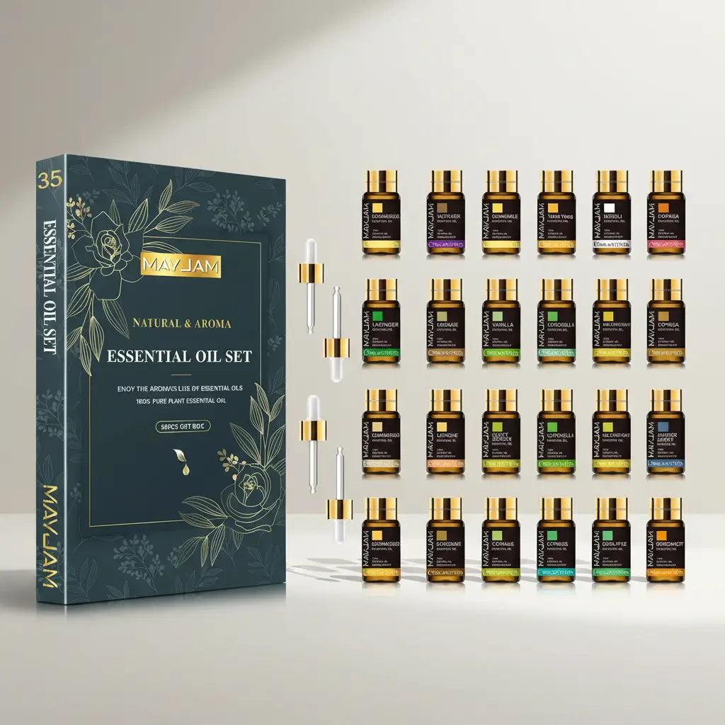 Set 35 huiles essentielles diffuseur complet