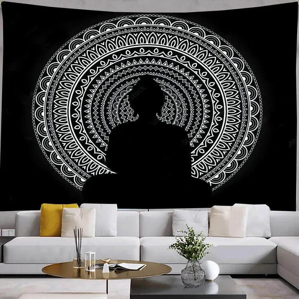 Tapisserie Murale Bouddha Indien Mandala Bohème