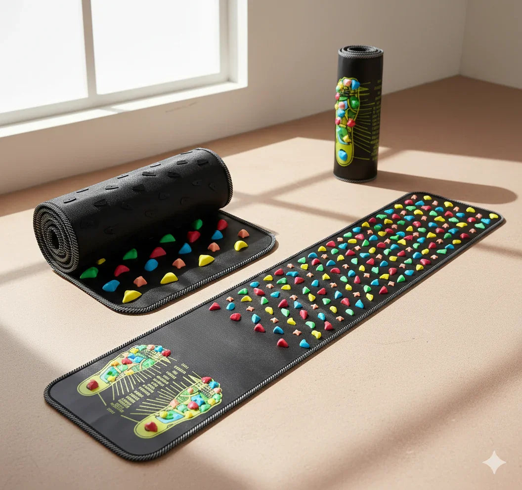  Tapis massage pieds relief galets naturels