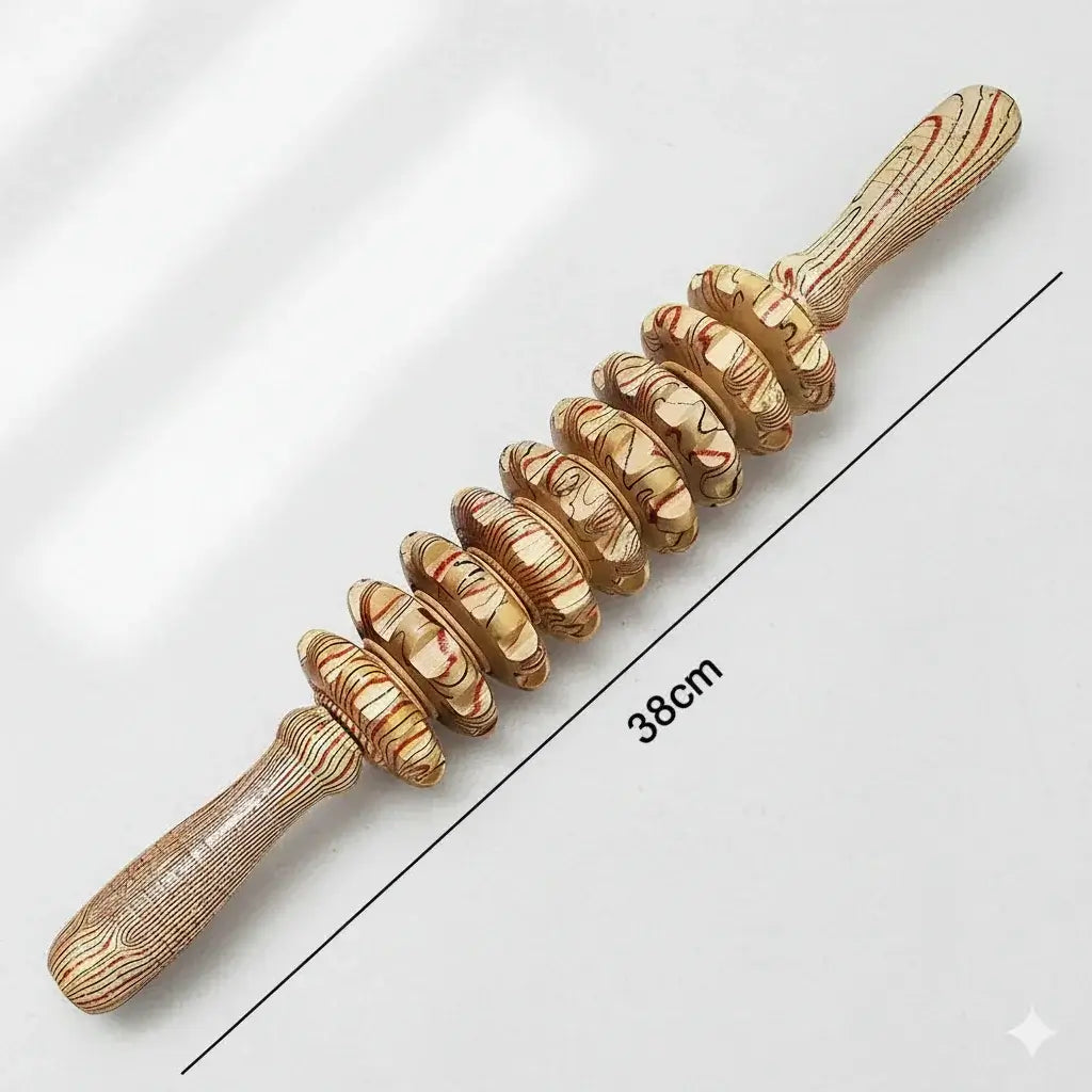  Rouleau massage bois texture peau améliorée