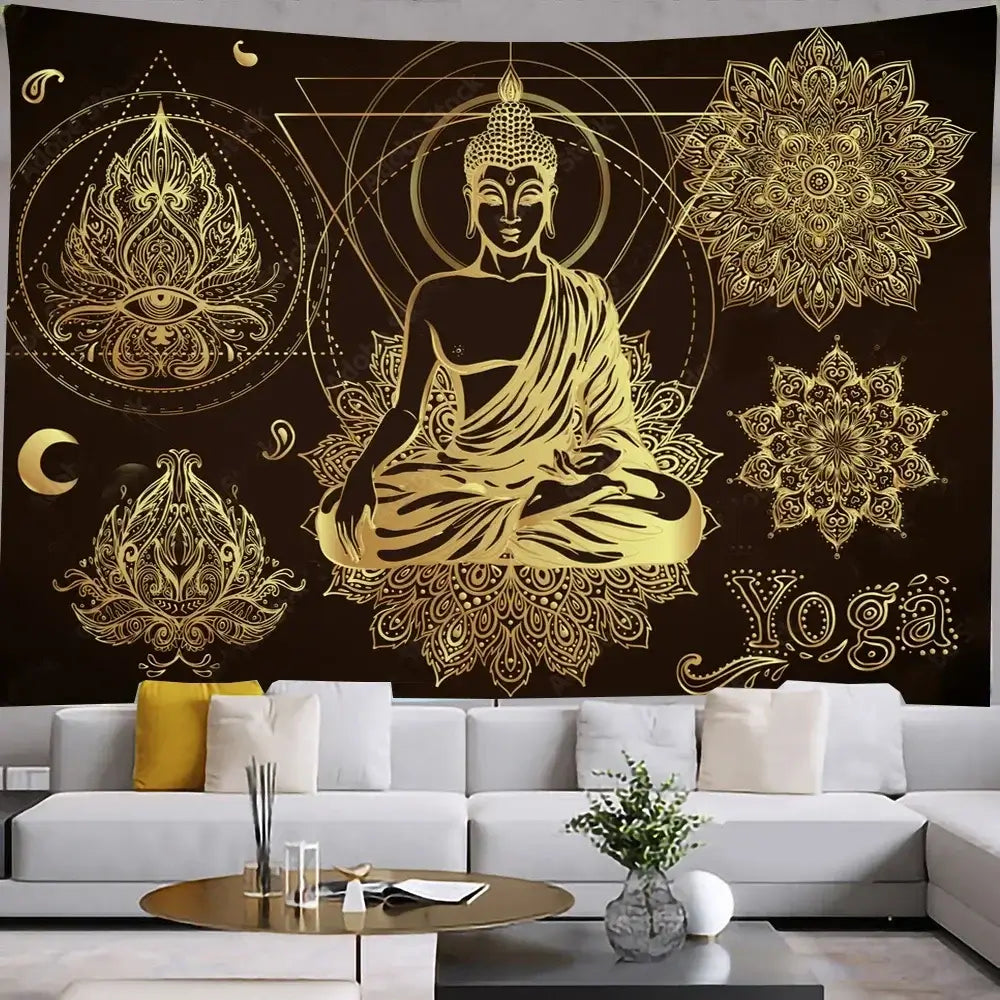 Papier peint Bouddha mandala indien ethnique
