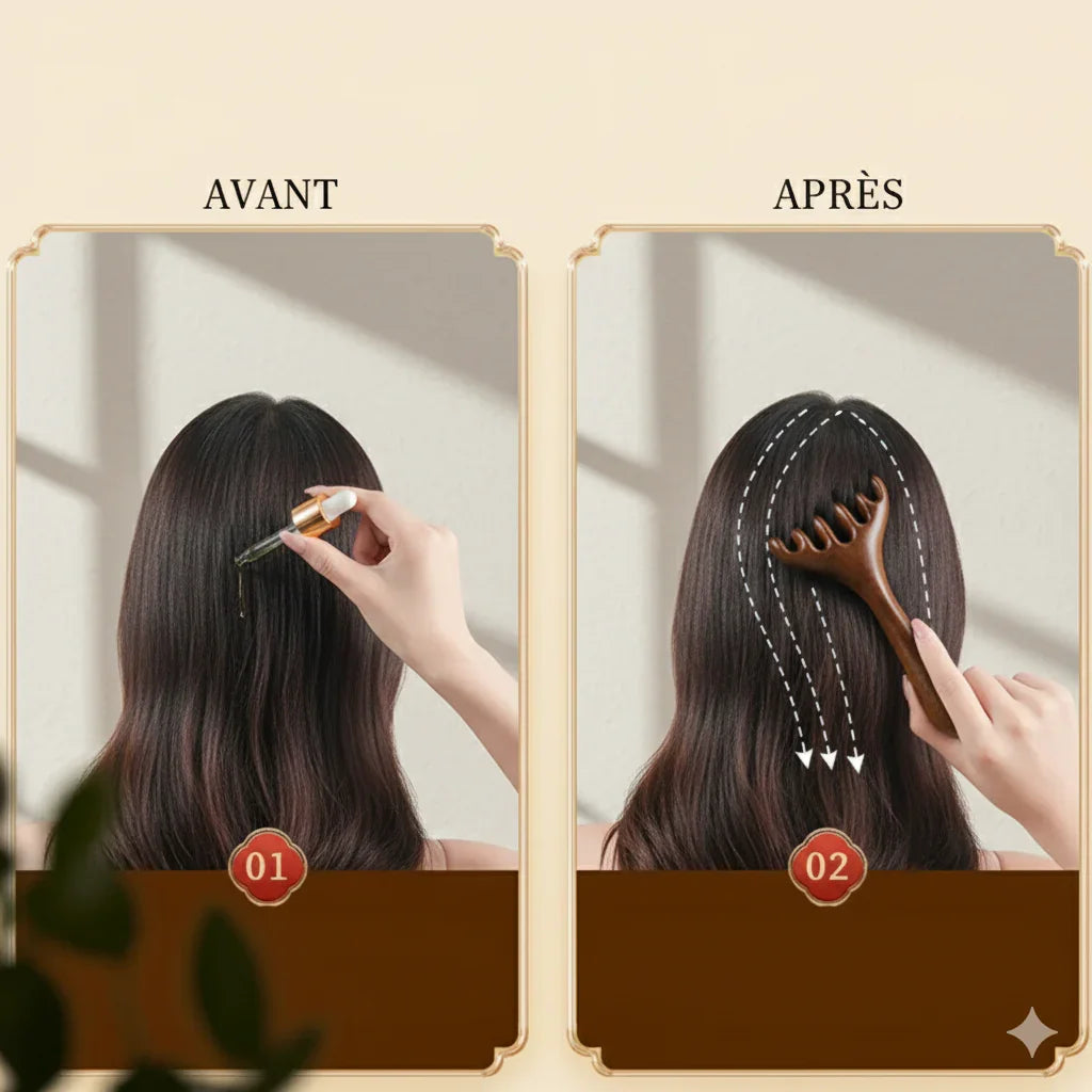 Peigne Gua Sha double fonction bien-être