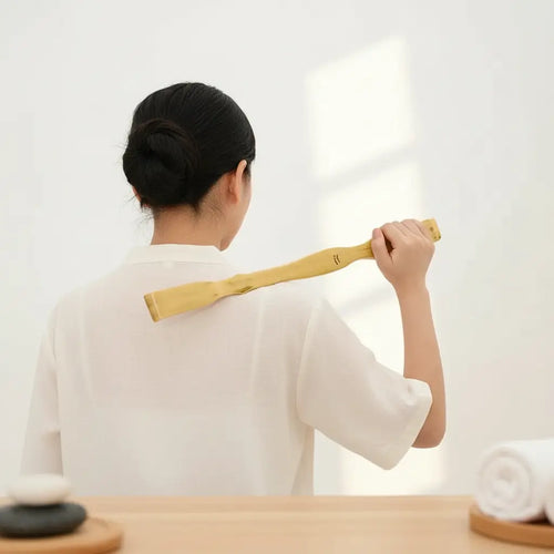 Grattoir dos bambou naturel auto-massage tensions